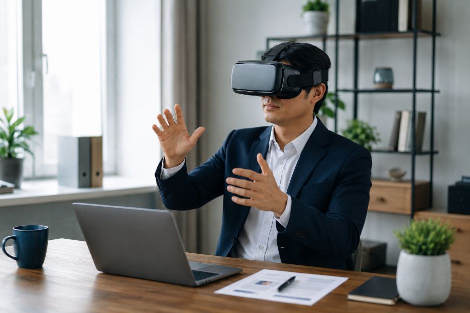 Professional VR Interview in a Home Office